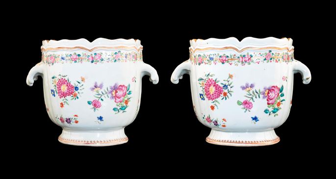 Pair of Chinese Export porcelain famille rose Winecoolers | MasterArt